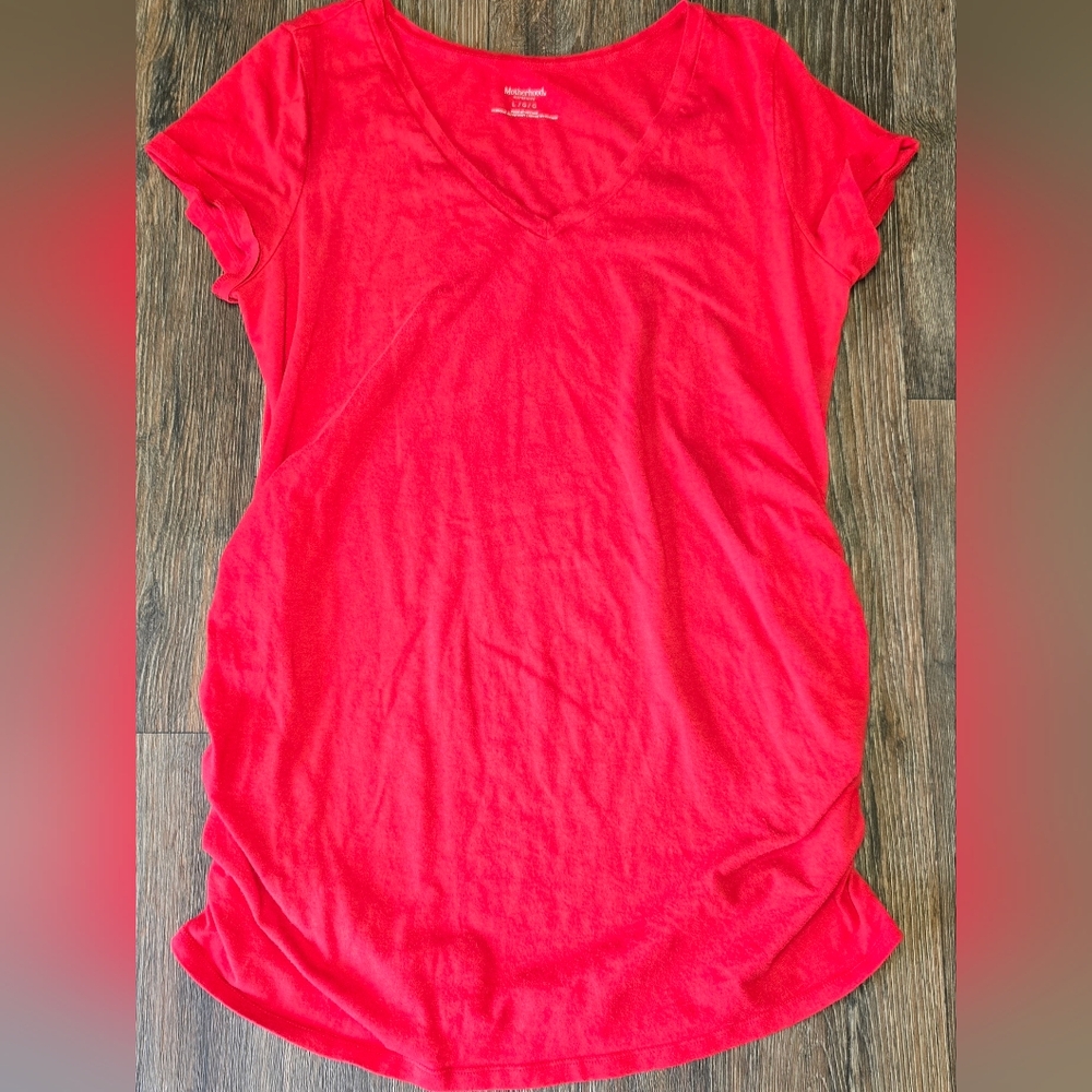 Motherhood Maternity Short Sleeve Shirt Womens Size Large